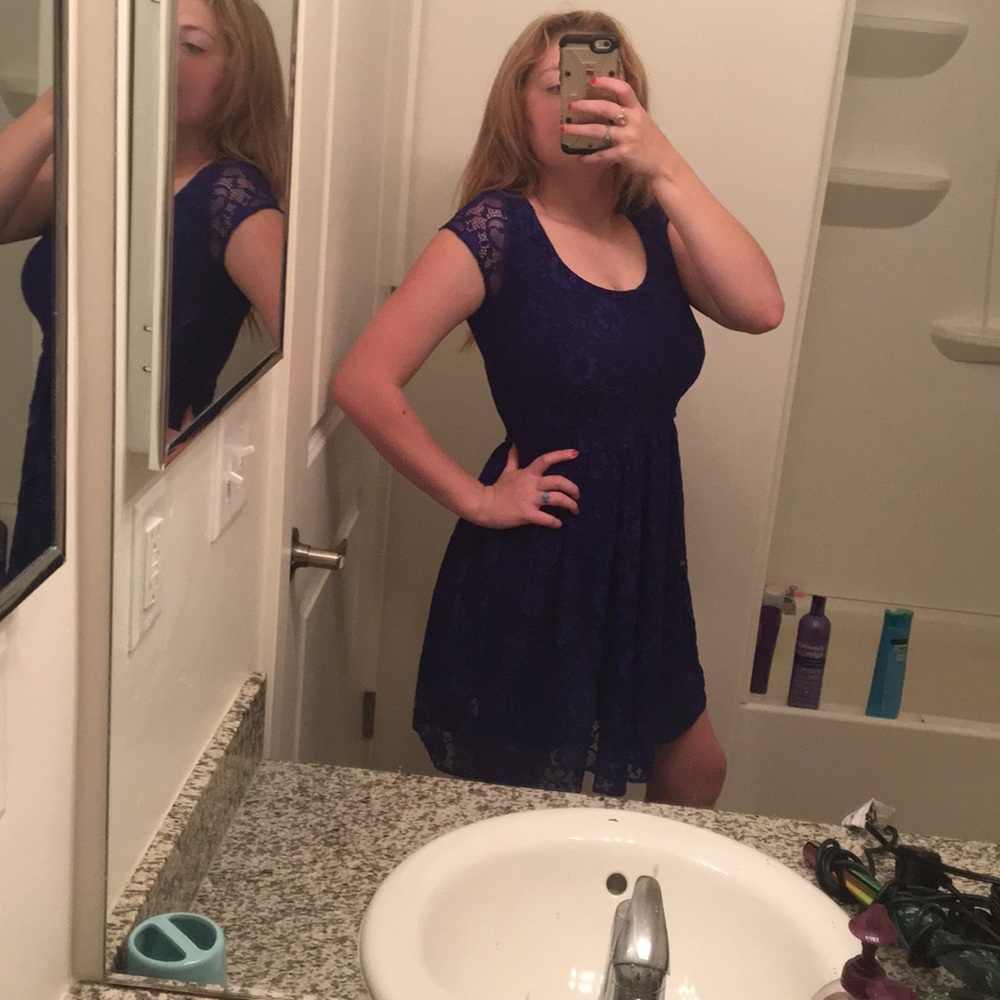 A velvet torch blue dress